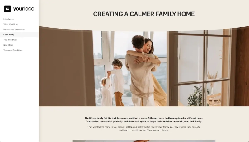 Interior Design Consultation Proposal Template - Showcase your design expertise