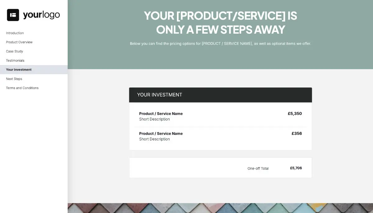 General Product Proposal Template - Sage Slide 6