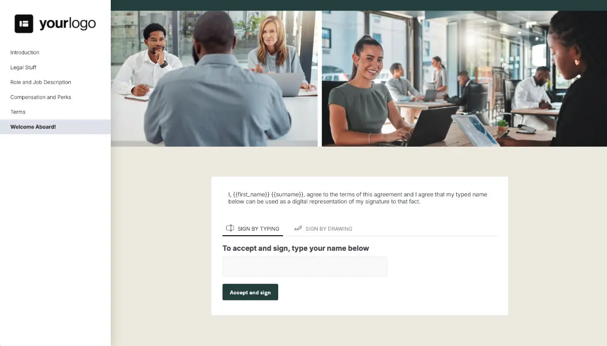 Recruiter Job Offer Template - Accepting the Offer Digitally