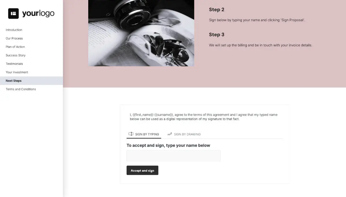 General Service Proposal Template - Pink - Next steps