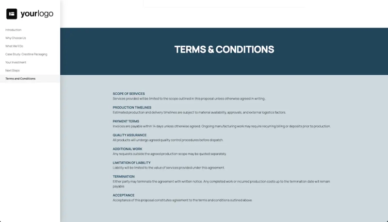 Manufacturing Proposal Template Slide 8