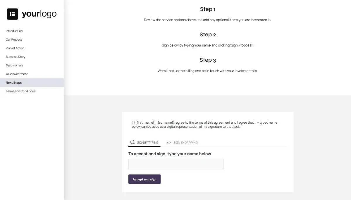 General Service Proposal Template - Dark Purple Slide 8