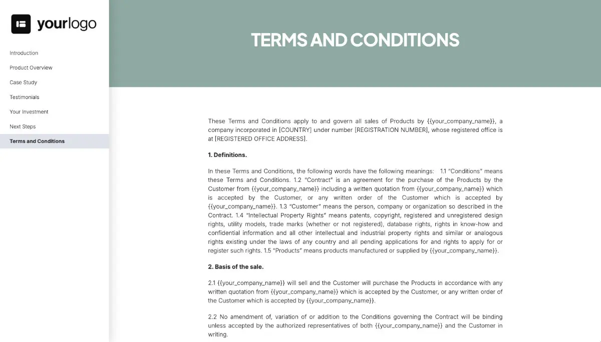General Product Proposal Template - Sage Slide 8