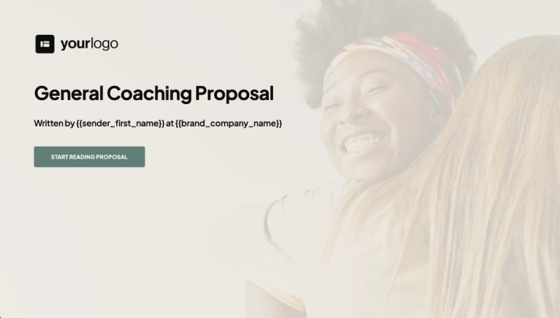 Coaching Proposal Template Slide 1