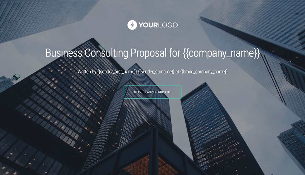 Business Consulting Proposal Template - Visually stunning cover