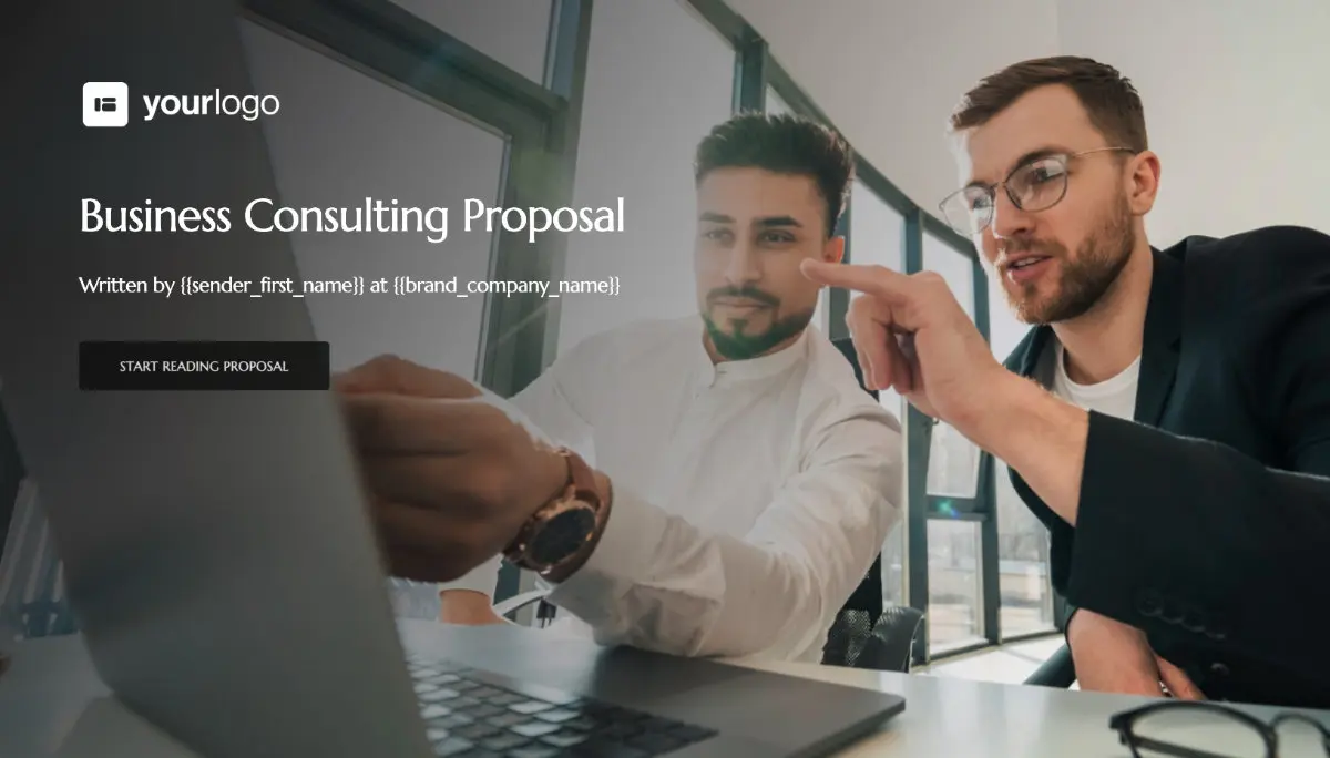Business Consulting Proposal Template Slide 1