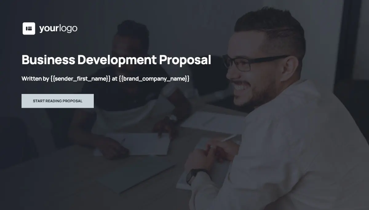Business Development Proposal Template - Visually stunning cover