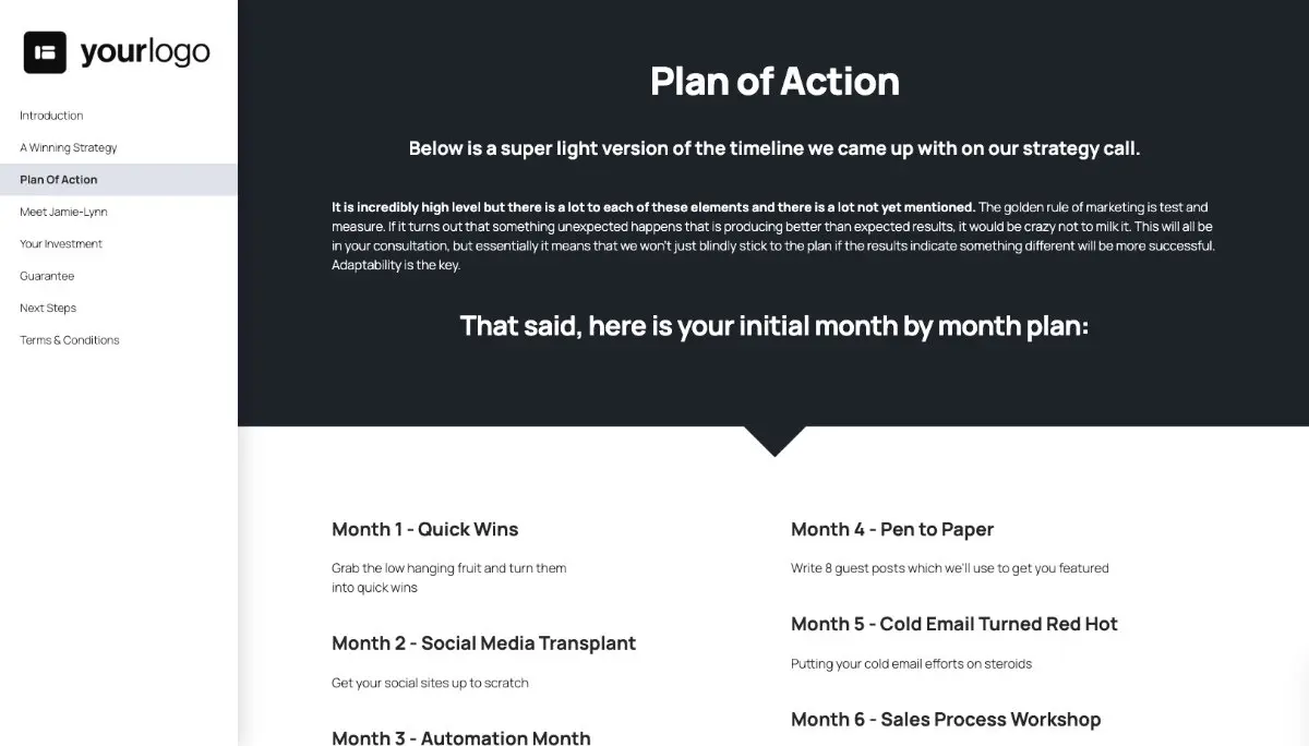 Business Development Proposal Template - Case study example