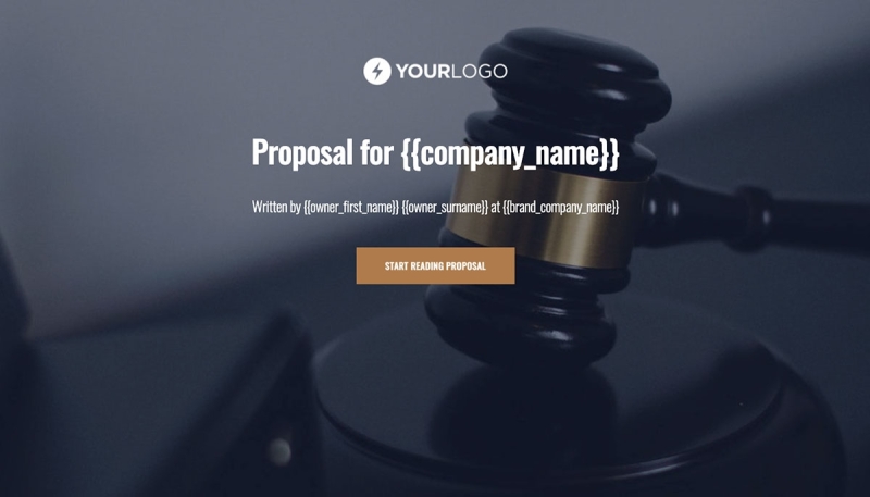 Legal Services Proposal Template - Visually attractive cover