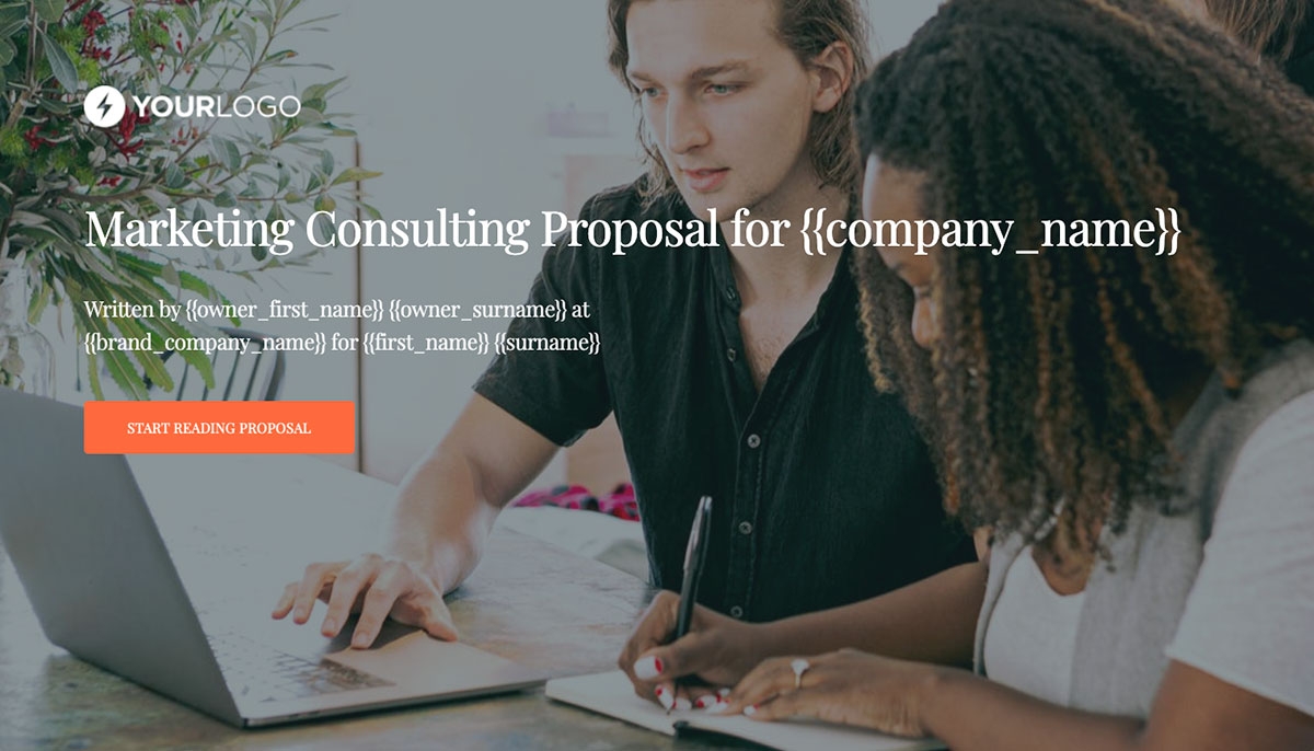 Marketing Consulting Proposal Template Slide 1
