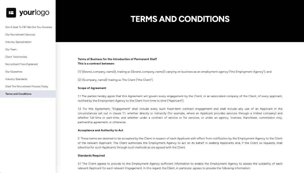 Recruitment Proposal Template - Pre-written contract