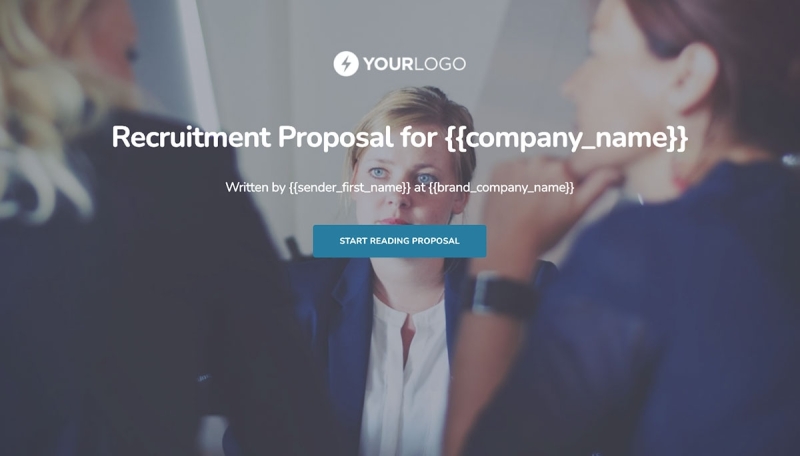 Recruitment Proposal Template Slide 1