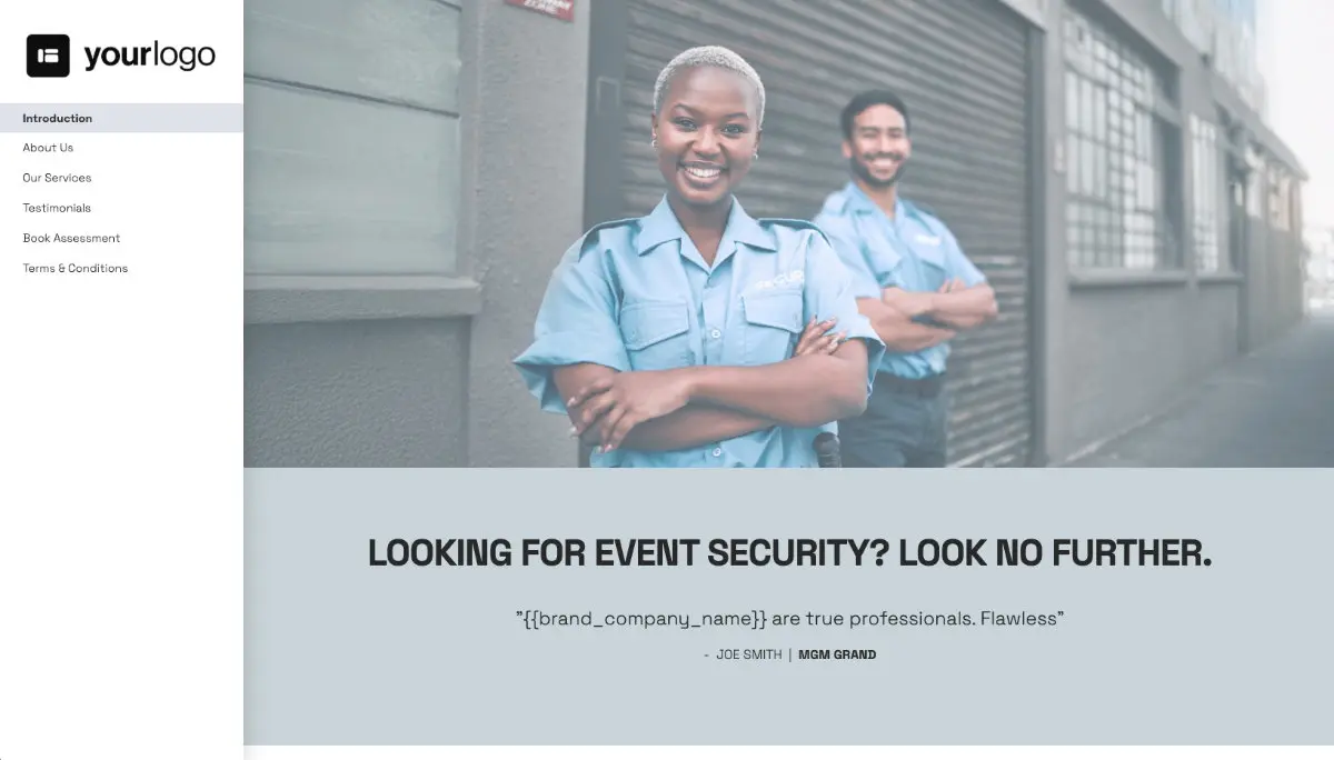 Security Proposal Template - Pre-written introduction