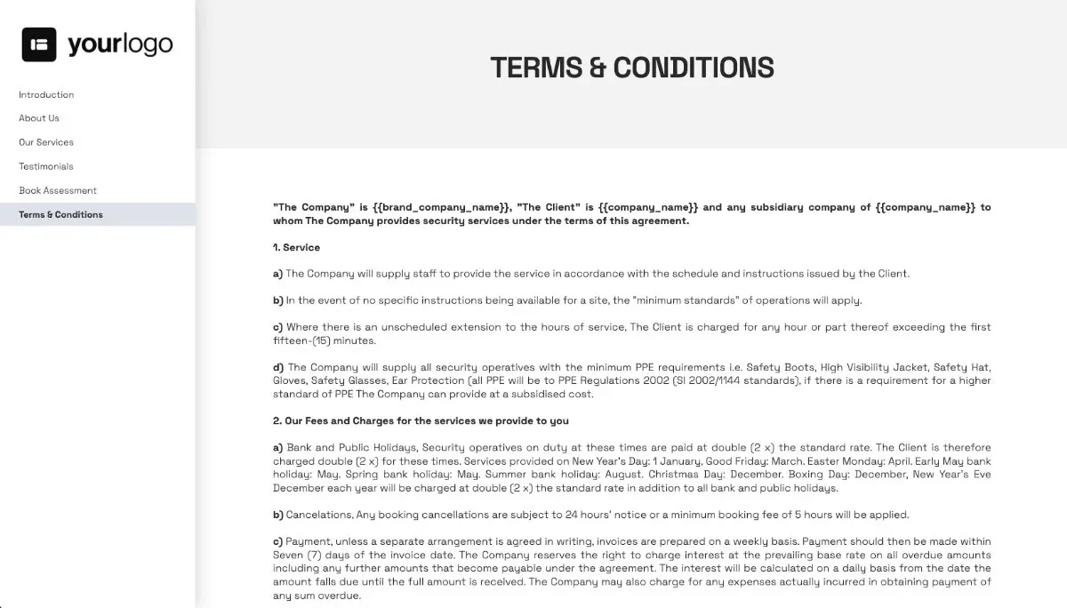 Security Proposal Template - Pre-written contract