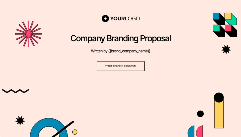 New: Brand Design Proposal Template Slide 1