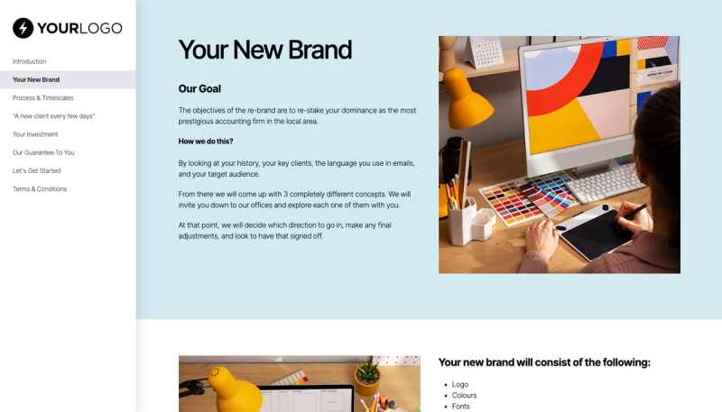 New: Brand Design Proposal Template