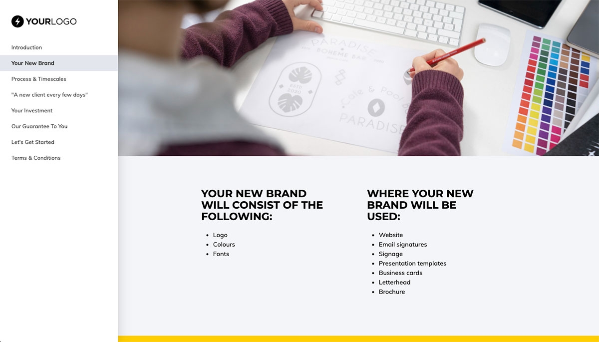 Brand Design Proposal Template Slide 3