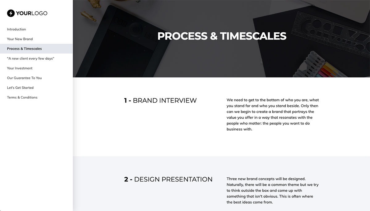 Brand Design Proposal Template Slide 4
