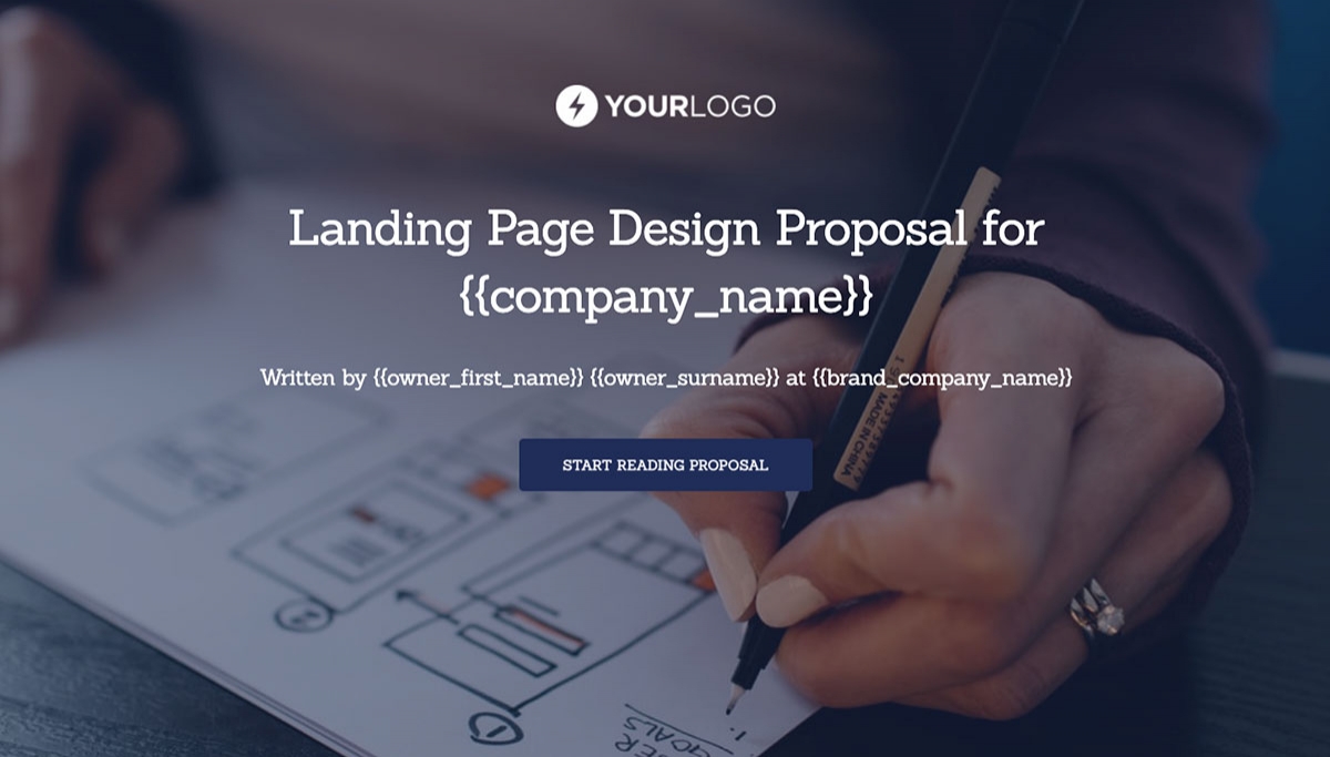 Landing Page Design Proposal Template - Visually stunning cover