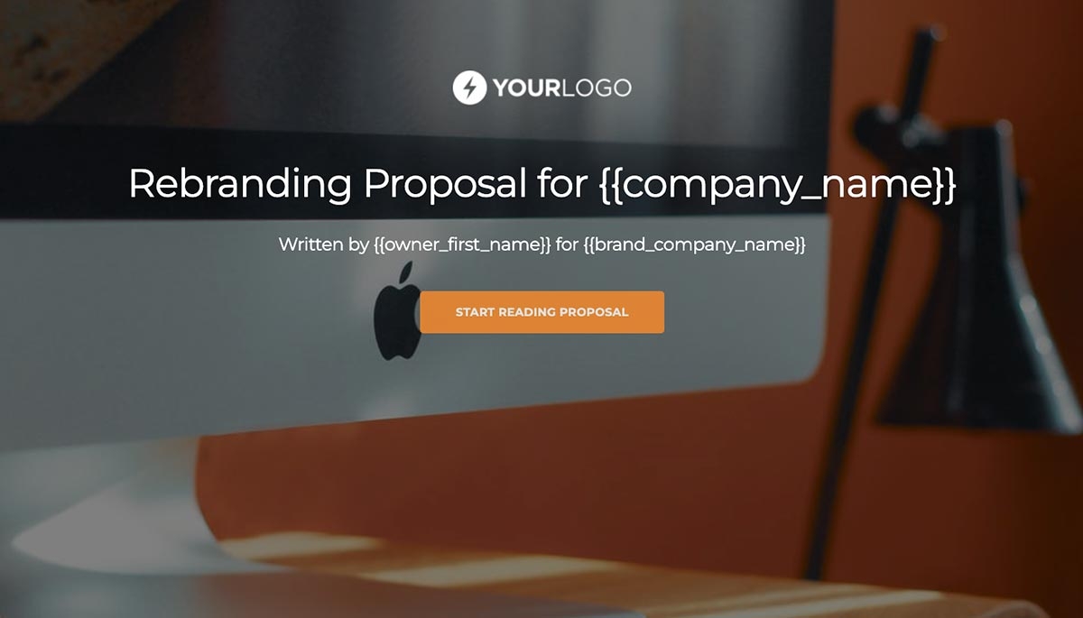 Rebrand Proposal Template - Visually stunning cover