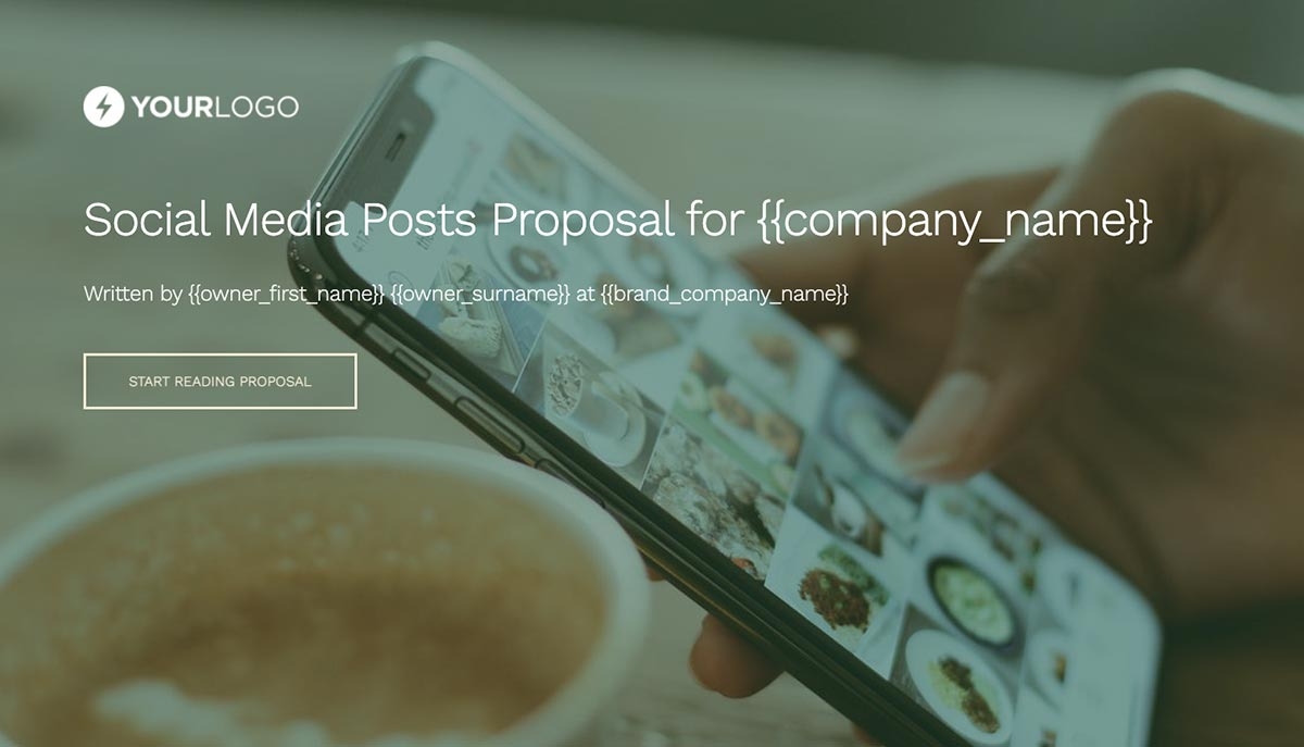 Social Media Posts Proposal Template Slide 1