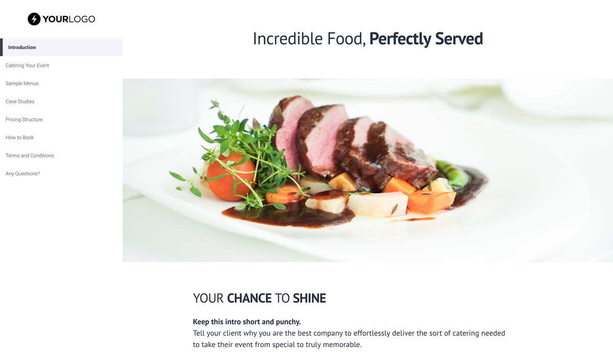 This [Free] Catering Proposal Template Won $21M of Business For Catering Proposal Template