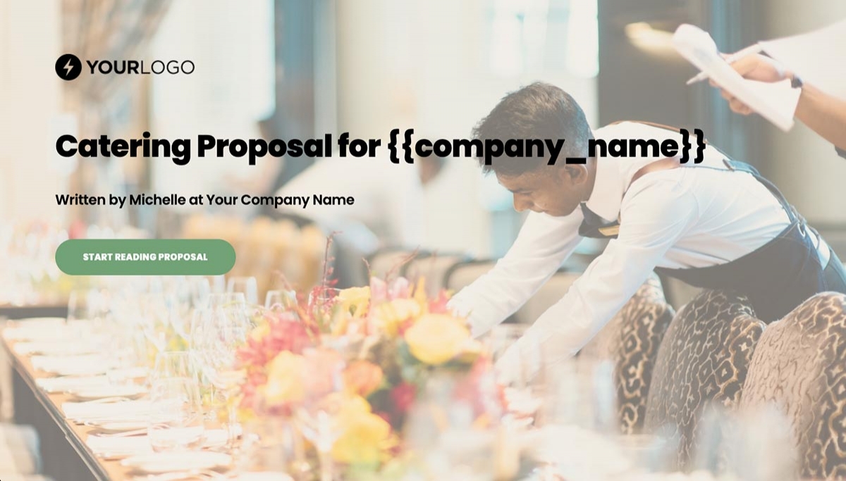 Catering Proposal Template - Visually Stunning Cover