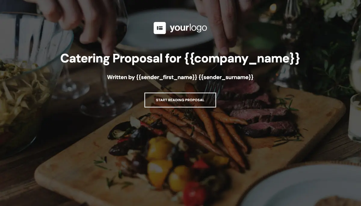 Catering Proposal Template - Visually Stunning Cover