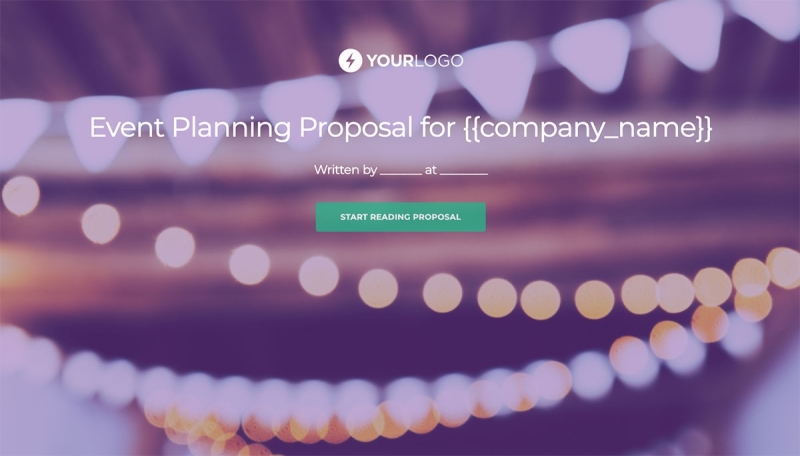 Event Planning Proposal Template