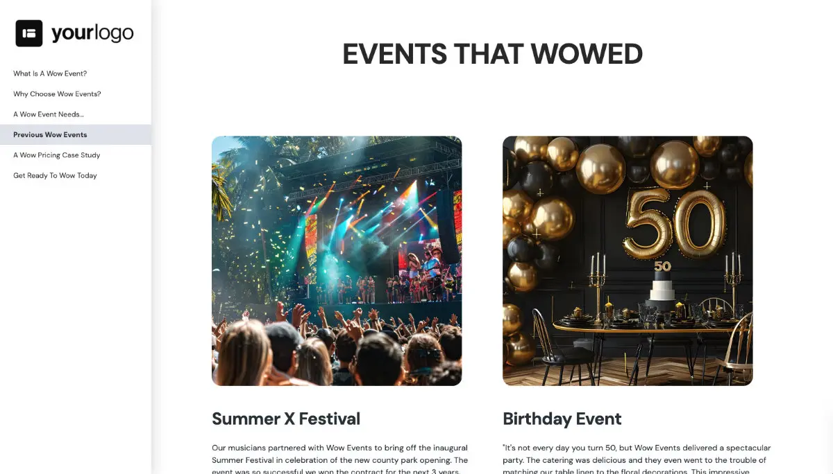 Event Planning Proposal Template - Case study example