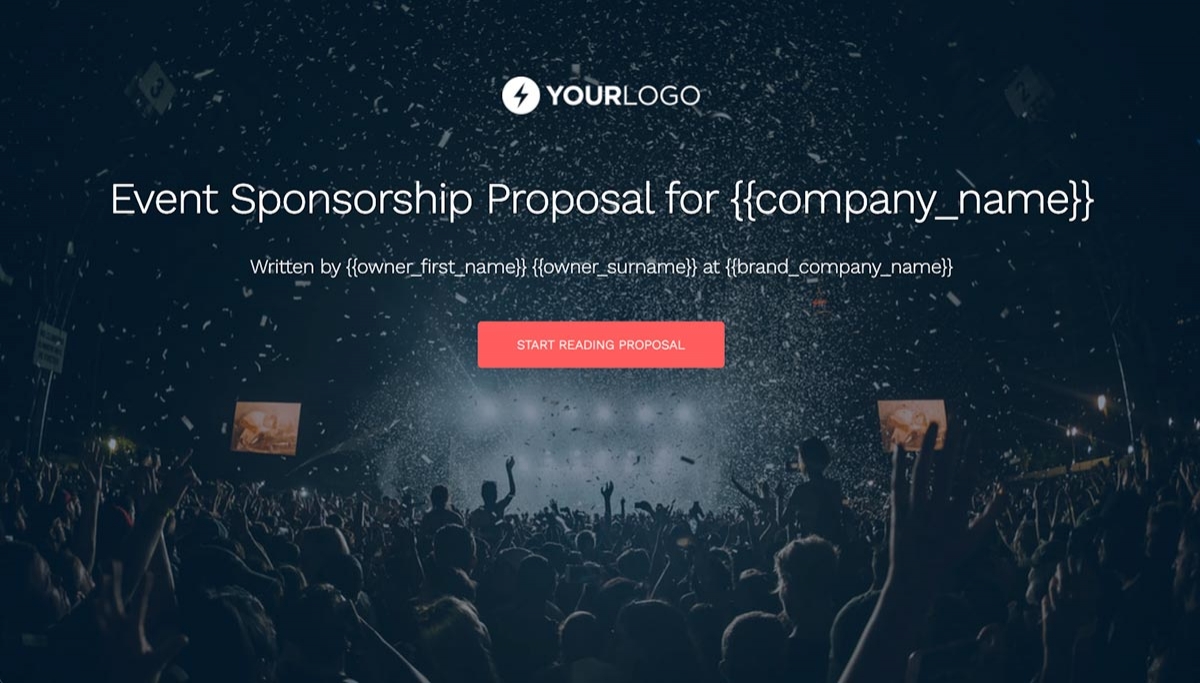 Event Sponsorship Proposal Template - Visually stunning cover