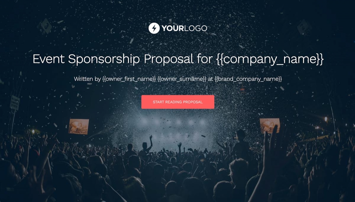 Event Sponsorship Proposal Template Slide 1