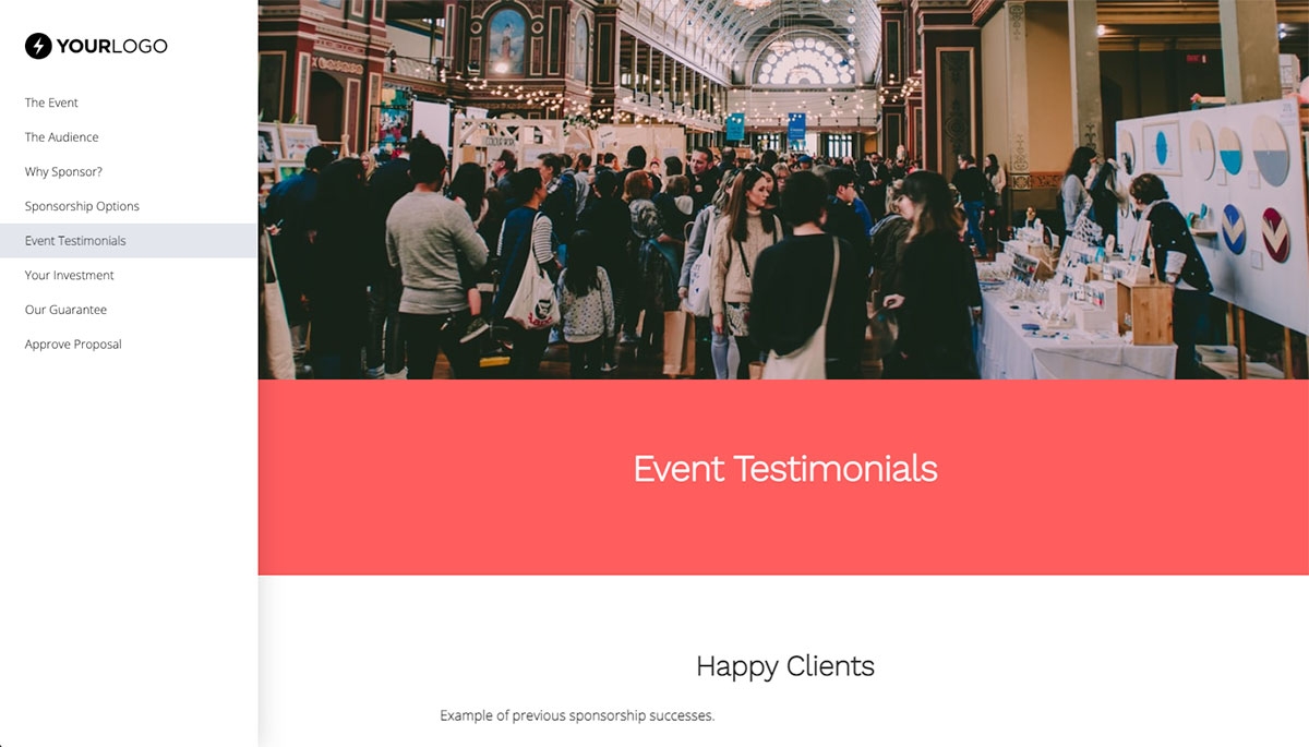 Event Sponsorship Proposal Template - Event testimonials