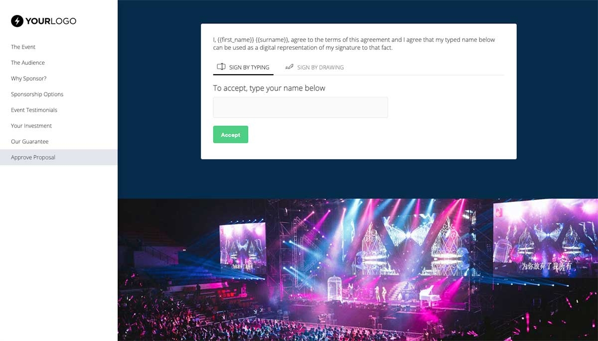 Event Sponsorship Proposal Template - Next steps with digital signing
