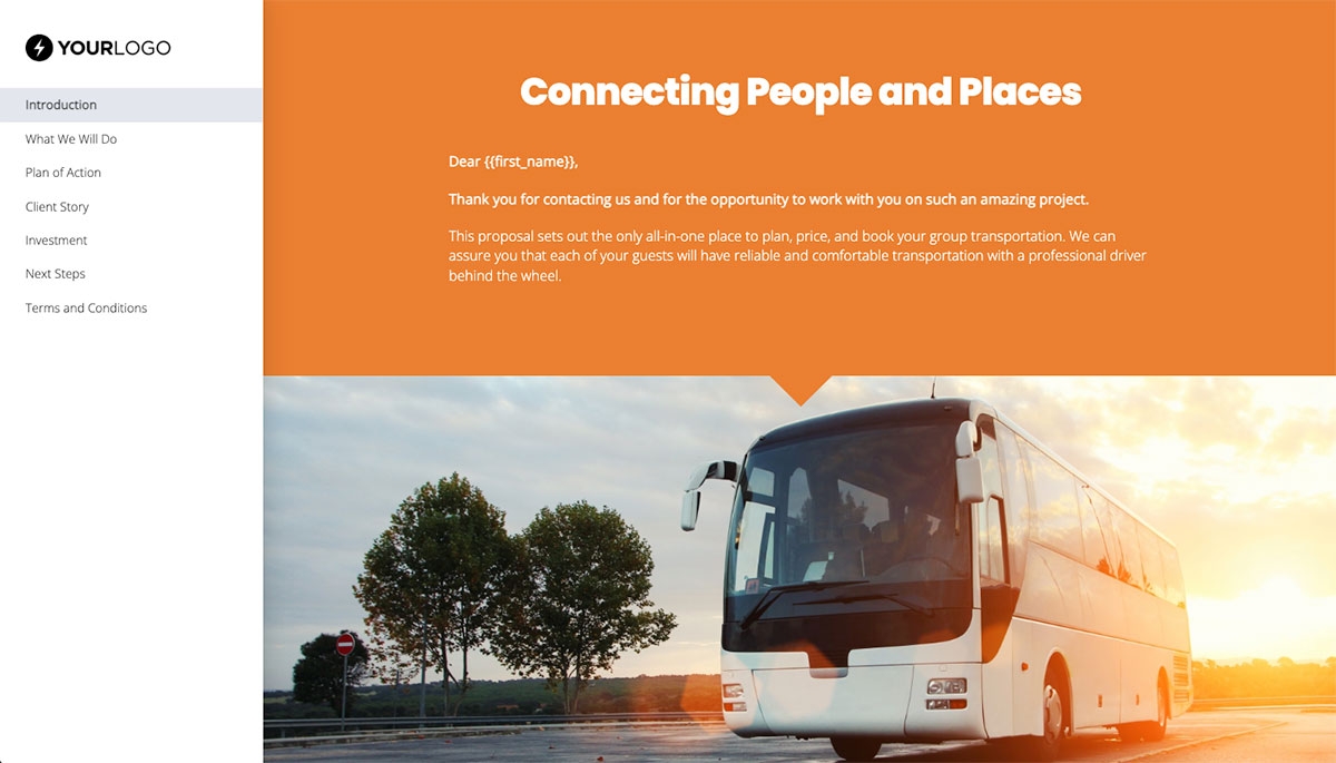 Free Transportation Proposal Template - Better Proposals