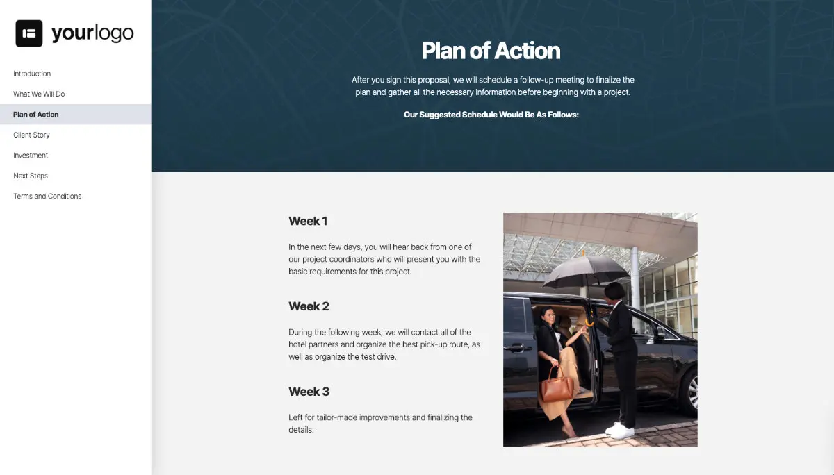 Transportation Proposal Template - Processes and timescales