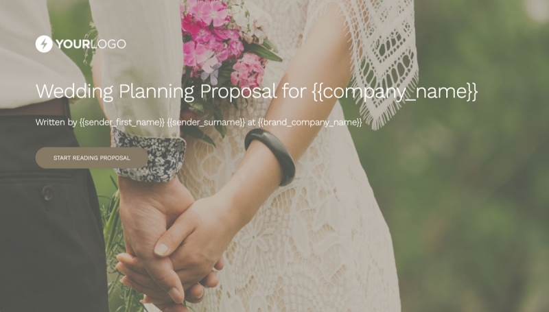Wedding Planner Proposal Template Slide 1