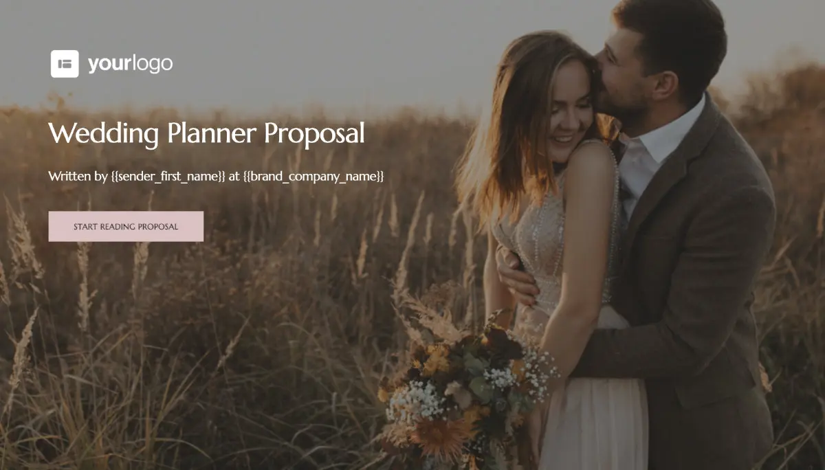 Wedding Planner Proposal Template Slide 1