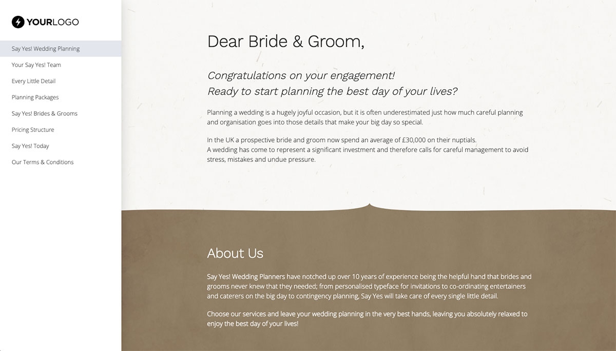 Wedding Planner Proposal Template Slide 2