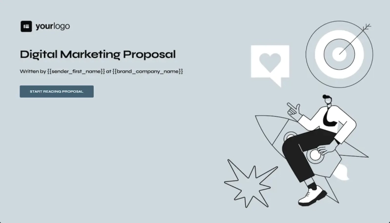 Digital Marketing Proposal Template - An attention-grabbing cover