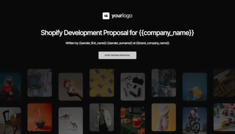 Shopify Ecommerce Development Proposal Template