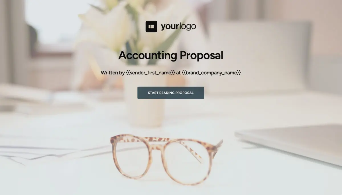 Accounting Proposal Template - Visually stunning cover