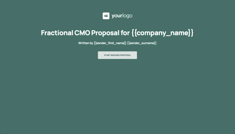 Fractional CMO Proposal Template