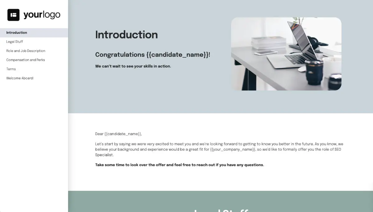 SEO Specialist Job Offer Template - Pre-Written Introduction