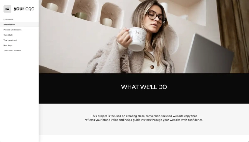 Website Copywriting Proposal Template - Website copywriting services
