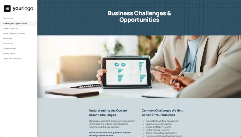 Fractional CFO Proposal Template Slide 3
