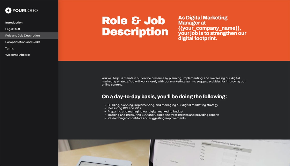 Digital Marketing Manager Job Offer Template - Pre-Written Role and Job Description