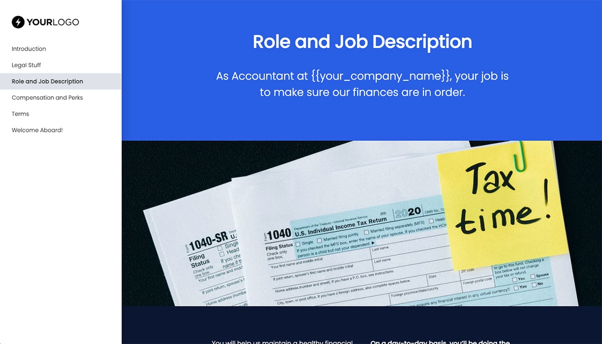 Accountant Job Offer Template - Pre-Written Role and Job Description