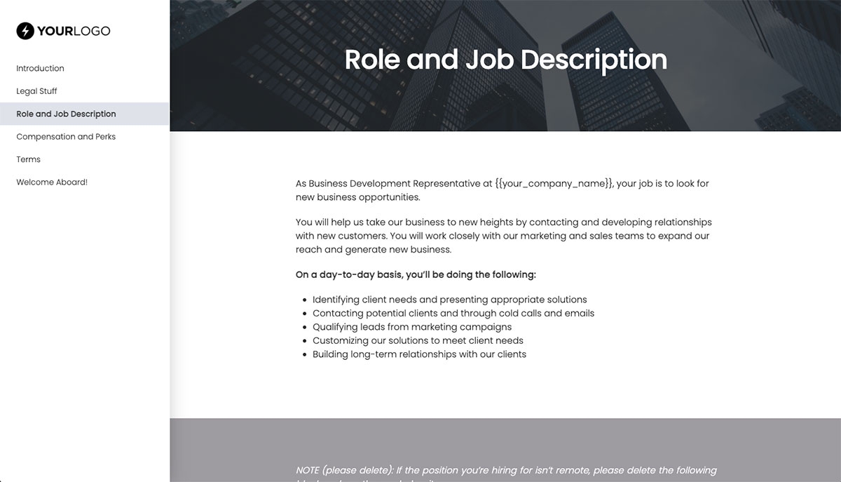 Business Development Representative Job Offer Template Slide 4