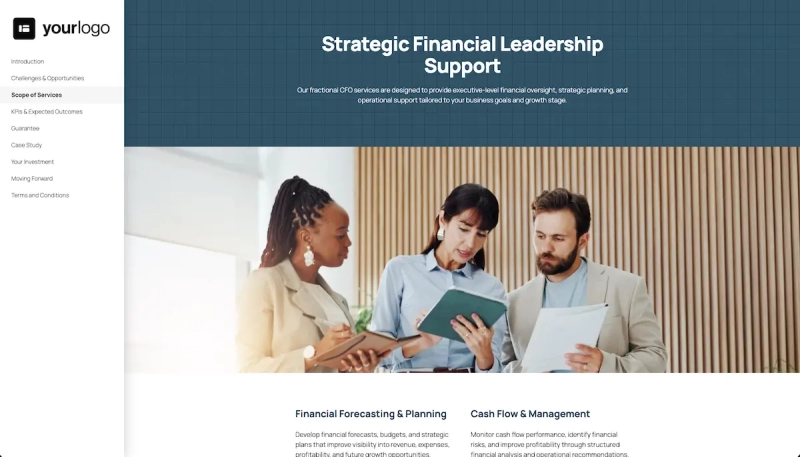 Fractional CFO Proposal Template Slide 4
